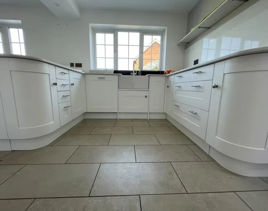 Kitchen cabinet spraying